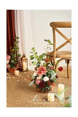 Ling’s Moment 17.5″ Tall Standing Artificial Flowers Arrangements 4pcs Fall W…