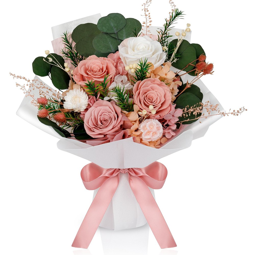 Perfectione Roses 4 Mixed Bouquet for 4 Roses, Dusty Rose 4