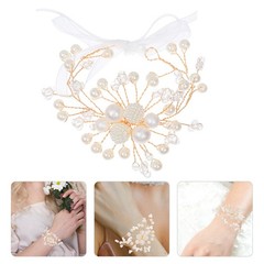 3 Pcs Wedding Hand Flowers Bridesmaid Wrist Corsage Bracelet