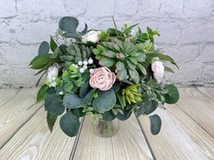 Artificial Wedding Bouquet & Boutonniere Set