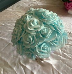 Large bridal bouquet with real touch roses … you pick the colors