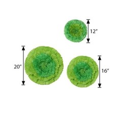 6 12″ 16″ 20″ Mint Green and Tea Green Tissue Paper Carnation Flowers Backdrop