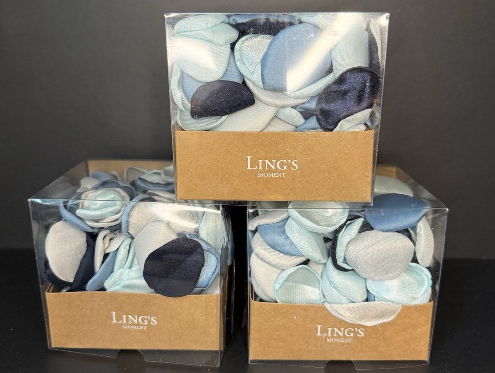 Ling’s Moment Artificial Rose Petals Vintage Wedding Decoration Blue Open Box 3