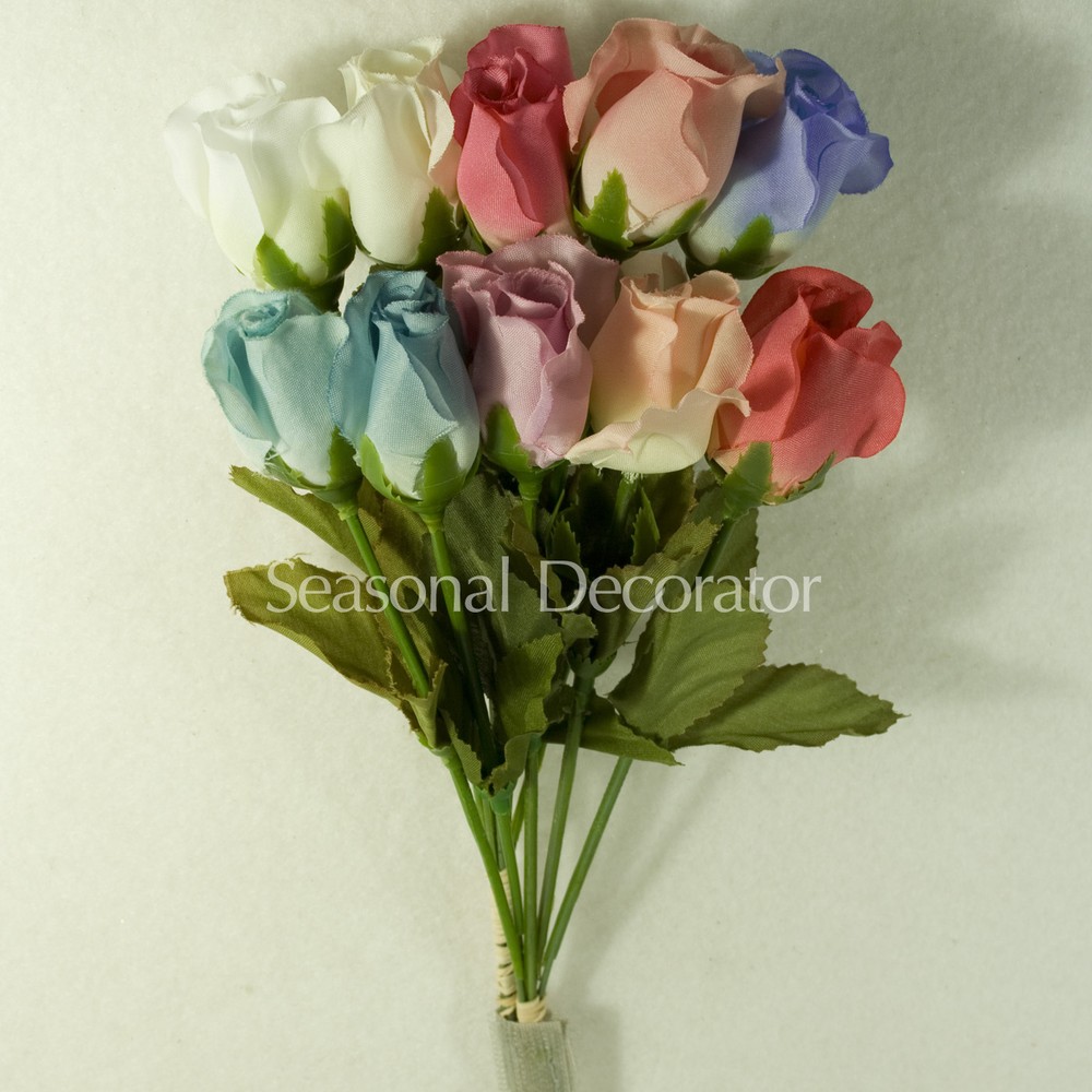 1 Dozen Silk Rosebud Pick x1 Choose Color 00103955