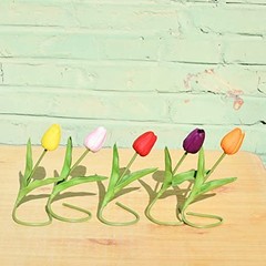 20pcs Multicolor Flowers Artificial Tulip Silk Flowers 13.5″ for Multi Color