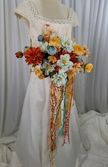 Autumn Sky Boho Faux Silk Wedding Bouquet