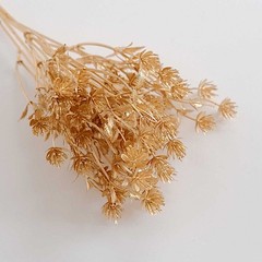 4 GOLD Metallic Artificial Baby’s Breath Flower Bouquets Party Decorations