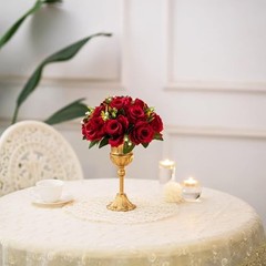 Flower Balls Wedding Rose Centerpieces: Pcs Red Fake Flowers Kissing 2 Crimson