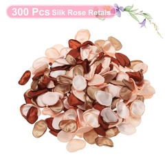 300pcs Artificial Rose Petals Fake Silk Flower Petals Apricot/Light Brown/Brown