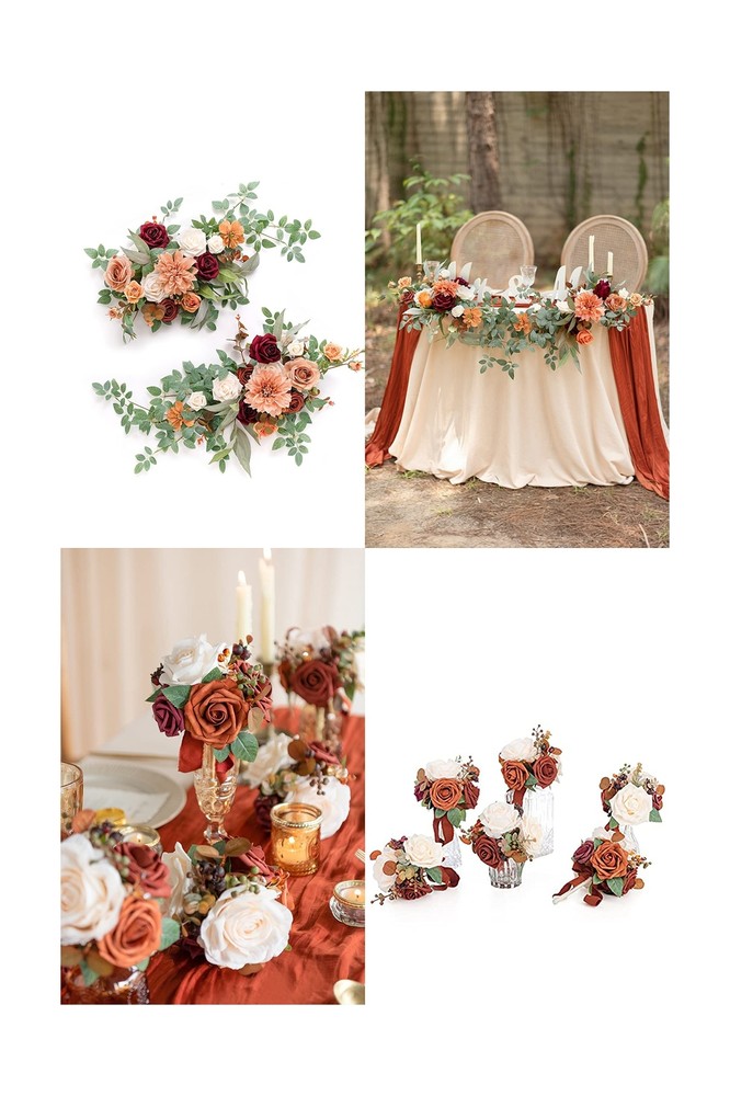 Ling’s Moment Wedding Table Centerpiece Package, Floral Swags for Wedding Hea…