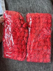 144Pcs Mini PE Foam Rose Heads Red Lace Flowers DIY Wedding Home Decor 2cm
