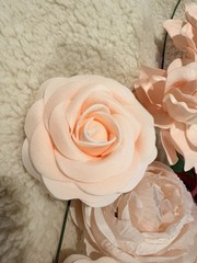Ling’s Moment Artificial Rose Wedding Flowers Bulk Pink Burgundy