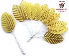 200 hojas artificiales de seda doradas para decoración de bodas, fiestas