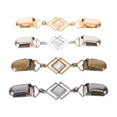 4 Pcs Metal Cardigan Clip for Scarf Clothes Accessories Women Holder Pin