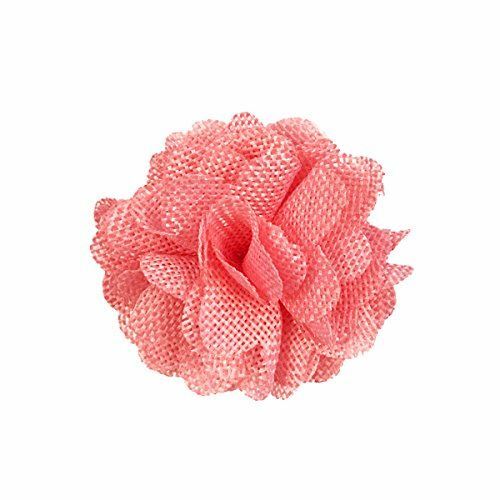 Wrapables Shabby Chic Burlap Rose Flower 3 Inch Diameter (Set of 12), Pink
