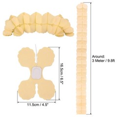 9.8ft Four-Leaf Garland, 9 Pack Tissue Paper Hanging Flower, Beige