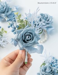 Wrist Corsage Wristlet and Boutonniere Set for Wedding Bridesmaid Mother Gran…