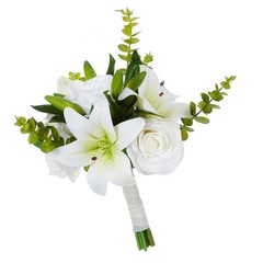 Elegant White Artificial Flower Ensembles for Celebration and Home Ambiances