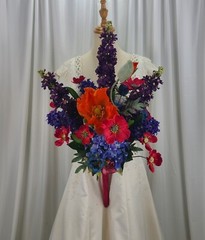 Summer Love Bright and Beautiful Faux Silk Wedding Bouquet