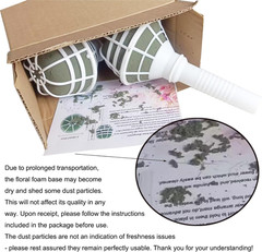 Bridal Wedding Bouquet Holder Decoration Flower Foam Handle, Box of 2