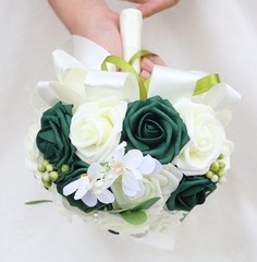 Lightweight Bridal Wedding Bouquet Round Holding Bouquet Throw Toss Artificia…