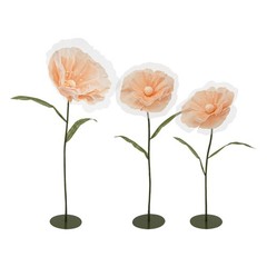 Fake Flowers 3pcs Champagne Wedding Centerpiece Aisle Decor Artificial With Base