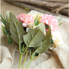 1pc Artificial Wedding Whitepink Hydrangea Flowers Bouquet Party Home Decor Gift