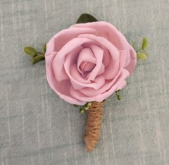 Pink Burgundy Bridal Bouquet Dusty Blue Sola Wood Bridesmaid Wedding Flowers