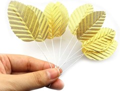 200 hojas artificiales de seda doradas para decoración de bodas, fiestas