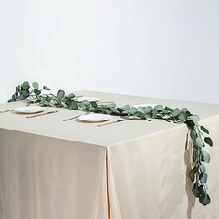 6.5 ft long Frosted Green Artificial Eucalyptus Leaves Vine Garland Decorations