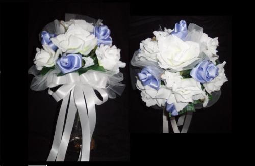 Wedding bridesmaid toss rose bouquet ur colors table