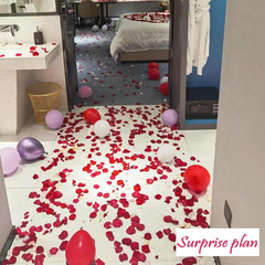 2200 PCS Petalos de Rosa de Seda Rojo Oscuro para Noche Romantica Boda y Eventos