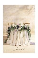 Ling’s Moment 9FT Eucalyptus and Willow Leaf Garland with White Flower, Handc…