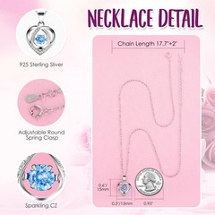 ADDWel Preserved Real Purple Rose with Sterling Silver Necklace Roses