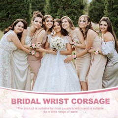 24 Pcs Corsage Wristlet Band, Aluminum Wrist Corsage Bracelets Bands, Silver