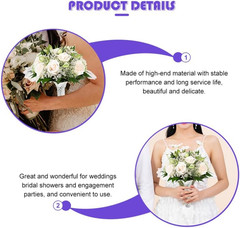 NUOBESTY Bridal Bouquet Holder 9X9X8 Inch Foam Floral Handle for Wedding DIY Art