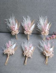 Miniature Dried Flower Bouquet (Pack of 6), Small Dried Pampas Grass, Small D…