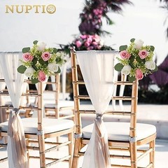 Flower Wedding Centerpieces for Tables – 10 Pcs Dia 8.3″-10pcs Pink & White