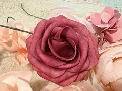 Ling’s Moment Artificial Rose Wedding Flowers Bulk Pink Burgundy