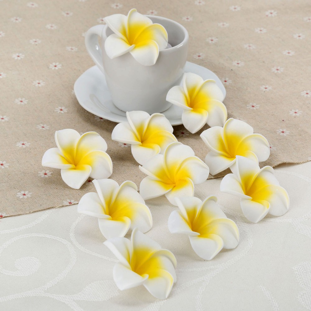 10/50Pcs DIY Frangipani Flowers Artificial Foam Floral Wedding Party Dekor Parts