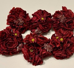 Artificial Red Flower Ball Wedding Centerpiece Lot Silk Rose Peony Floral Lot