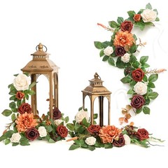 Ling’s Moment 6Pack 2ft Artificial Flowers Garland Terracotta Lantern Flower …