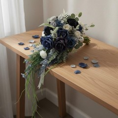 Cascading Flower Floral Arrangement Pre-Assembled 1 Piece Lightweight