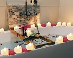 70 Packs Heart Shape Tealights With 2000+ Pieces Silk Rose Fake Petals
