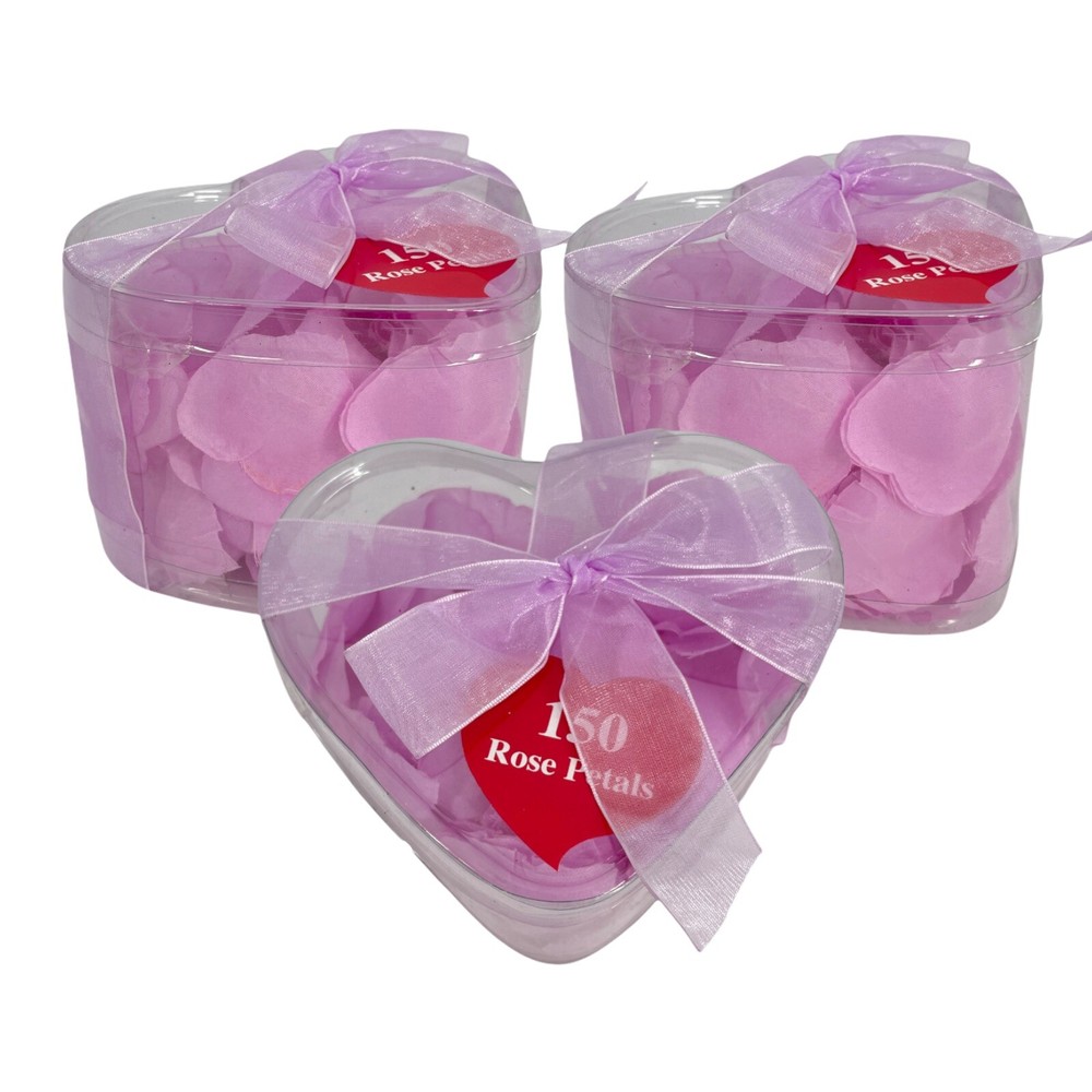 3 Pack 150 Purple Rose Petals Artificial Total 450 Wedding Love Valentine’s Day