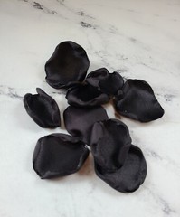 Emerald Green Rose Petals Gold Black Flower Girl Petals Fall Wedding Decor We Do