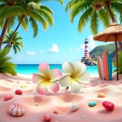2 Pcs 2.7 Inch Plumeria Hair Clip Hawaiian Foam Flower Hair Clips Frangipani …