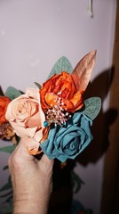 Ling’s moment 8pcs Wedding Artificial Aisle Pew Flowers Chair Decorations