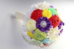 wedding bouquet rainbow bridal flowers bridesmaids bouquets