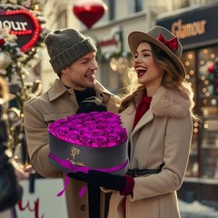 Krinzitt Forever Flowers, 27 Fresh Preserved Rose in 27 roses, Purple-27